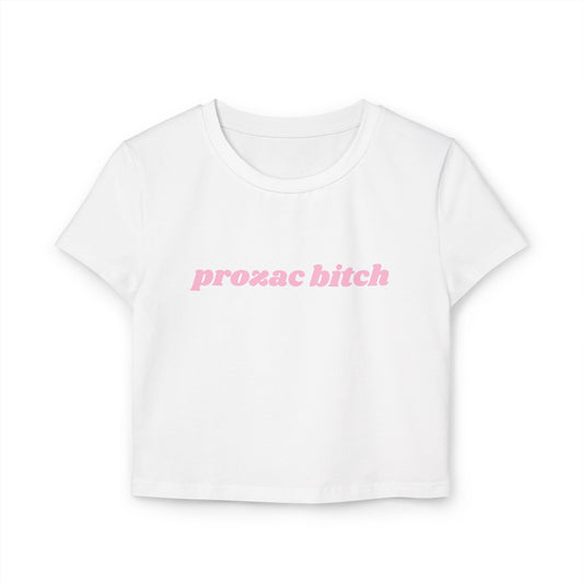 Prozac Bitch baby tee - Pink