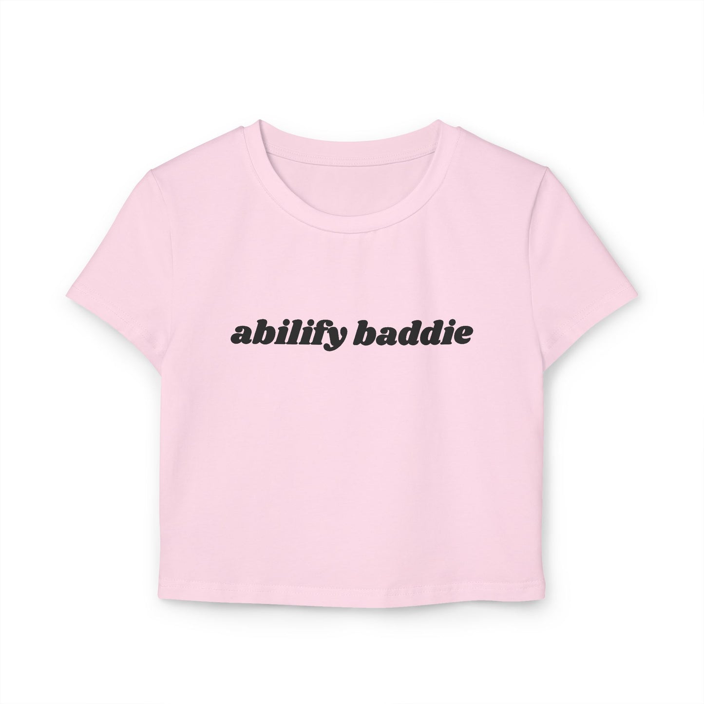 Abilify Baddie baby tee - Blacl