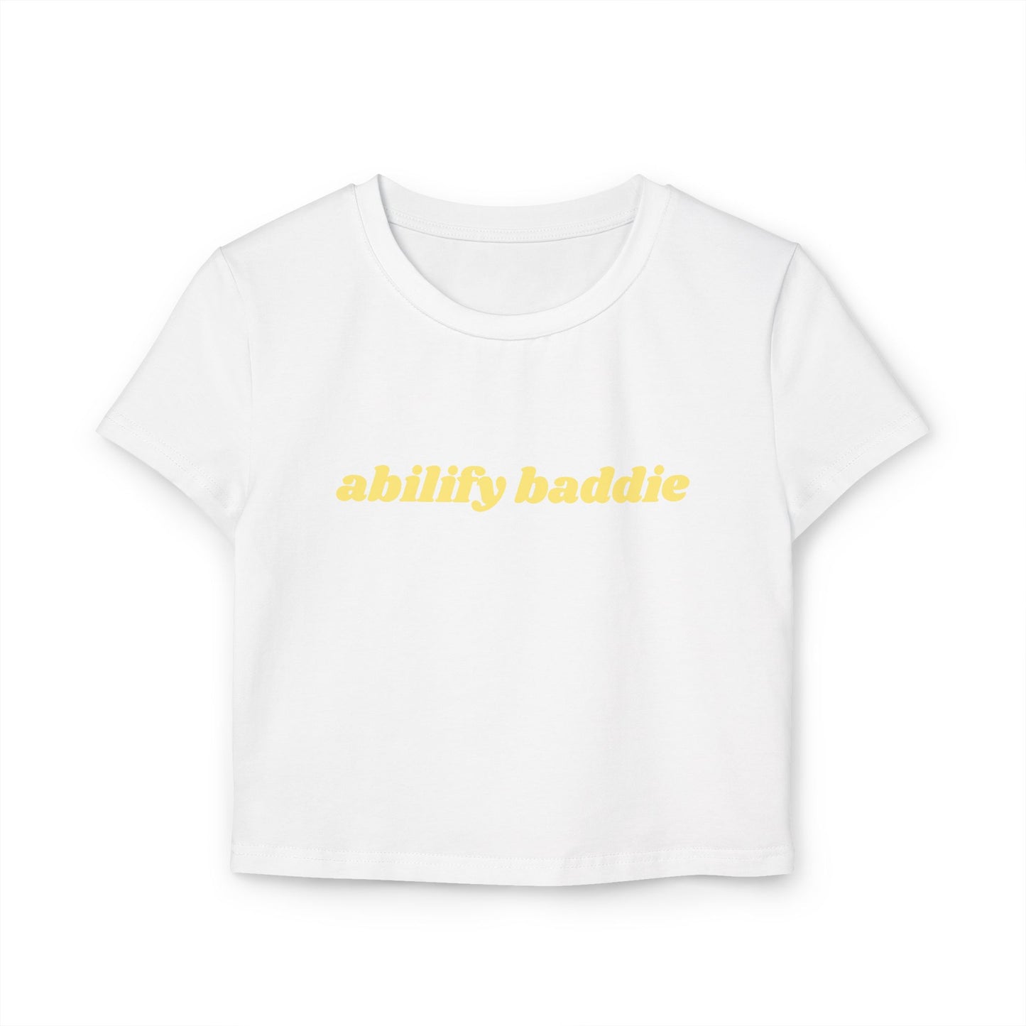 Abilify Baddie baby tee - Yellow