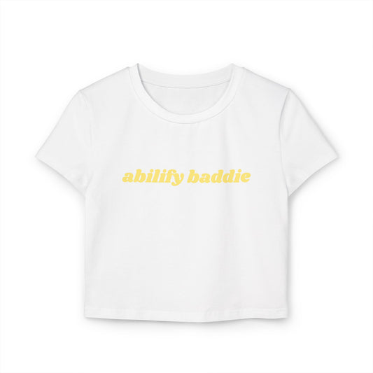 Abilify Baddie baby tee - Yellow